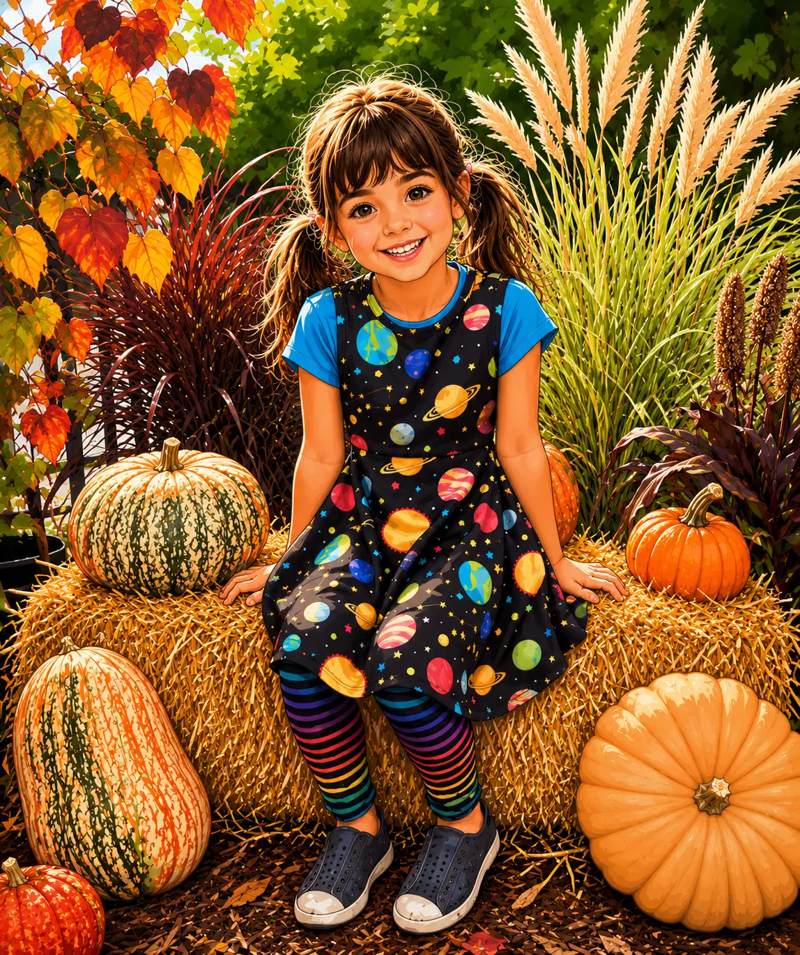 Saskia at a pumpkin patch
